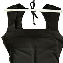 Load image into Gallery viewer, 90's Square Neck Scoop Back Long Black Dress Size Medium