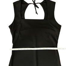 Load image into Gallery viewer, 90's Square Neck Scoop Back Long Black Dress Size Medium