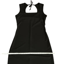 Load image into Gallery viewer, 90's Square Neck Scoop Back Long Black Dress Size Medium