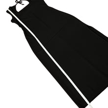 Load image into Gallery viewer, 90's Square Neck Scoop Back Long Black Dress Size Medium