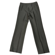 Load image into Gallery viewer, Oscar de la Renta Navy Silk Wool Blend Flat Front Trousers - Size 10