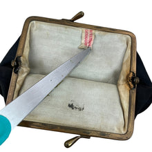 Load image into Gallery viewer, Western Germany Black Embroidered Roses Coin Purse