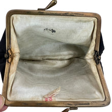 Load image into Gallery viewer, Western Germany Black Embroidered Roses Coin Purse