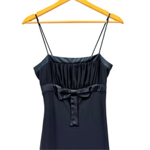 Load image into Gallery viewer, Y2K I.N. San Francisco Black Chiffon Slip Dress Satin Bow Size 7