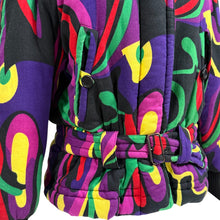 Load image into Gallery viewer, VTG 1980s Mondi Abstract Puffer Jacket Size Small/Medium