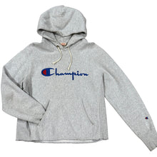 Load image into Gallery viewer, 2010s Champion Reverse Weave Embroidered Logo Hoodie Gray Medium