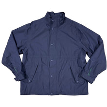 Load image into Gallery viewer, VTG 1990s L.L. Bean Two-Tone Navy/Forest Green Blue Windbreaker Jacket Size L