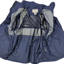 Load image into Gallery viewer, VTG 1990s L.L. Bean Two-Tone Navy/Forest Green Blue Windbreaker Jacket Size L