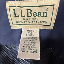 Load image into Gallery viewer, VTG 1990s L.L. Bean Two-Tone Navy/Forest Green Blue Windbreaker Jacket Size L