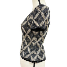 Load image into Gallery viewer, Vintage 90s Papell Boutique Evening Black Silk Embroidered Beaded Top Size S