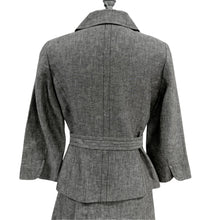 Load image into Gallery viewer, Talbots Heather Tweed Peter Pan Collar Belted Skirt Suit Set Size 8