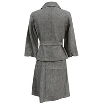 Load image into Gallery viewer, Talbots Heather Tweed Peter Pan Collar Belted Skirt Suit Set Size 8