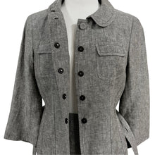 Load image into Gallery viewer, Talbots Heather Tweed Peter Pan Collar Belted Skirt Suit Set Size 8