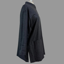 Load image into Gallery viewer, Vintage 90s Company Ellen Tracy Charcoal Pinstripe Wool Pant Suit Tunic Jacket