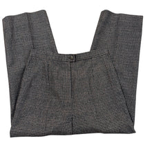 Load image into Gallery viewer, Vintage 80s Brown Houndstooth High Waist Pleated Trousers ILGWU Made in USA