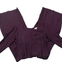 Load image into Gallery viewer, 90s Compagnie Internationale Express Plum Polka Dot Rayon Wide Leg Jumpsuit S