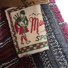 Load image into Gallery viewer, Vintage 1940s MacDougall Sportswear Burgundy Pinstripe Wool Swim Trunks Belted