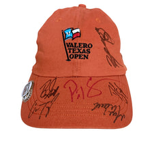 Load image into Gallery viewer, Valero Texas Open Multi Signed Autographed Burnt Orange Golf Hat Ahead PGA Tour