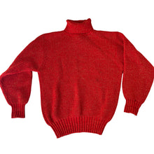 Load image into Gallery viewer, Adelle Barre Red Knit Turtle Neck Size Medium