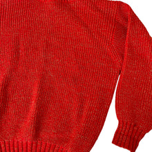 Load image into Gallery viewer, Adelle Barre Red Knit Turtle Neck Size Medium
