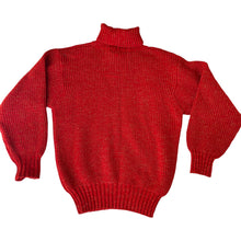 Load image into Gallery viewer, Adelle Barre Red Knit Turtle Neck Size Medium