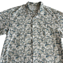 Load image into Gallery viewer, Columbia All Over Fish Short Sleeve Button-Up Shirt Size L