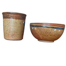 Load image into Gallery viewer, Signed Studio Pottery Mug and Bowl Set For 1