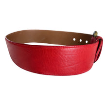 Load image into Gallery viewer, Vintage 80s Red Leather Cinch Belt Size Medium