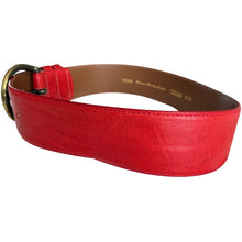 Load image into Gallery viewer, Vintage 80s Red Leather Cinch Belt Size Medium