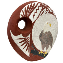 Load image into Gallery viewer, Vintage Native American Eagle Pottery Vase 11"