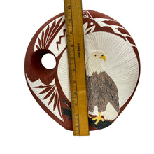 Load image into Gallery viewer, Vintage Native American Eagle Pottery Vase 11"
