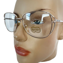 Load image into Gallery viewer, Vintage 70s Galileo 18K Gold Plate Clear Glasses 54mm
