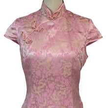 Load image into Gallery viewer, Vintage Pink Brocade QiPao Dress Medium