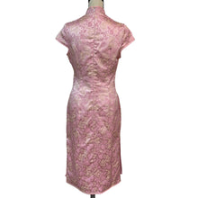 Load image into Gallery viewer, Vintage Pink Brocade QiPao Dress Medium