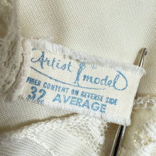 Load image into Gallery viewer, 1960s Ivory Lace Nylon Slip Dress Size 32