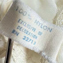 Load image into Gallery viewer, 1960s Ivory Lace Nylon Slip Dress Size 32