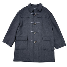 Load image into Gallery viewer, Jones New York Men’s Wool Toggle Coat Charcoal Gray Plaid Lining Size XXL