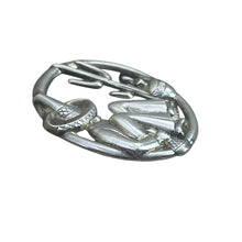 Load image into Gallery viewer, Vintage Sterling Silver Round Mexican Wanderer W/ Cactus Pin Brooch