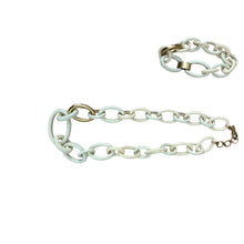 Load image into Gallery viewer, BR Enamel & Gold Paper Clip Chain Necklace & Bracelet Set