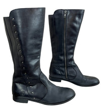 Load image into Gallery viewer, Born Tall Black Leather Studded Boots Size 6.5