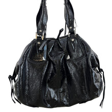 Load image into Gallery viewer, Francesco Biasia Y2K Black Patent Leather Shoulder Bag