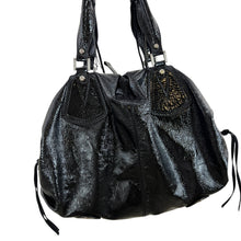 Load image into Gallery viewer, Francesco Biasia Y2K Black Patent Leather Shoulder Bag