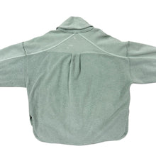Load image into Gallery viewer, Free People Sage Green Fleece Shawl Collar Cardigan Slouchy Cozy Fit Small