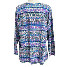 Load image into Gallery viewer, 80s Aztec Pattern Long Sleeve Shirt 100% Cotton L USA