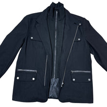 Load image into Gallery viewer, Emanuel Ungaro Mens Wool Blend Leather Trim Coat XXL