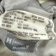 Load image into Gallery viewer, VTG Hickey Freeman USA Silk Wool Plaid Sportcoat Blazer 43R