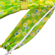 Load image into Gallery viewer, Vintage 60s Green Groovy Boho Flower Maxi Dress
