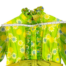 Load image into Gallery viewer, Vintage 60s Green Groovy Boho Flower Maxi Dress