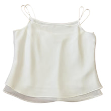 Load image into Gallery viewer, 90s White square neck spaghetti strap tank top size small