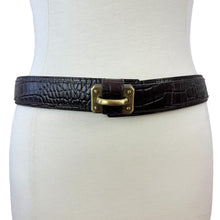 Load image into Gallery viewer, Worth Croc embossed belt. Style # G111BT01. Made in the USA.